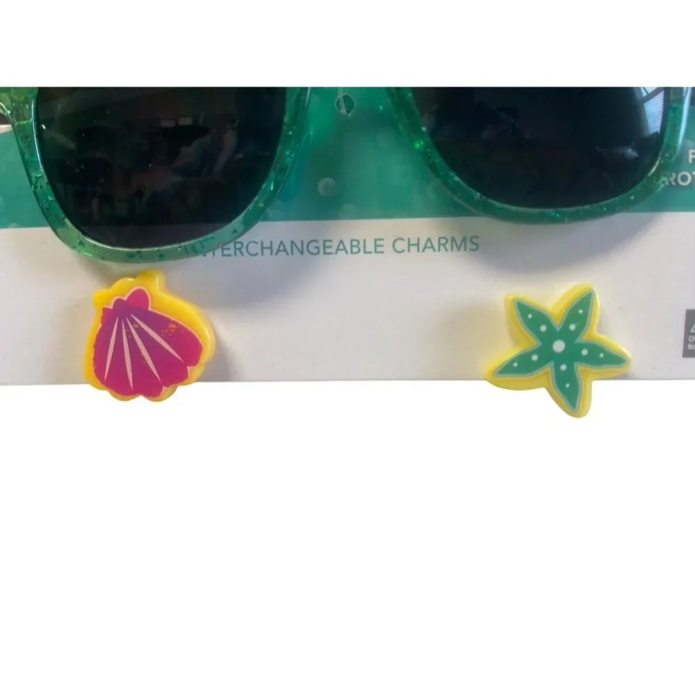 Disney Princess Sunglasses & Charm Set With Interchangeable Charms For Kids Ages